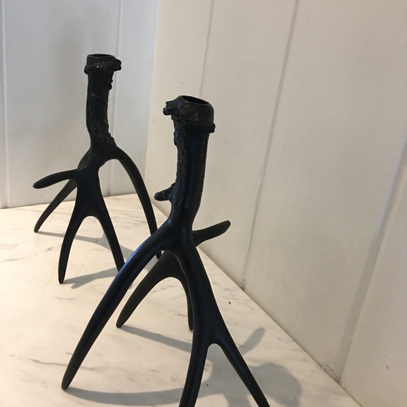 Metalware Double Candlestick Vintage